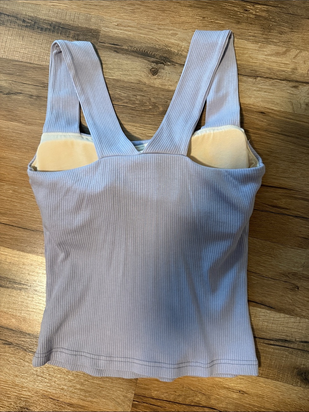 OGL Ribbed Square Neck Tank Top - Lavender - Picture 3 of 4